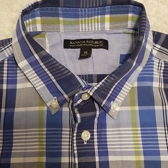 Banana Republic Tailored Slim Fit Plaid shirt - Picture 2 of 6